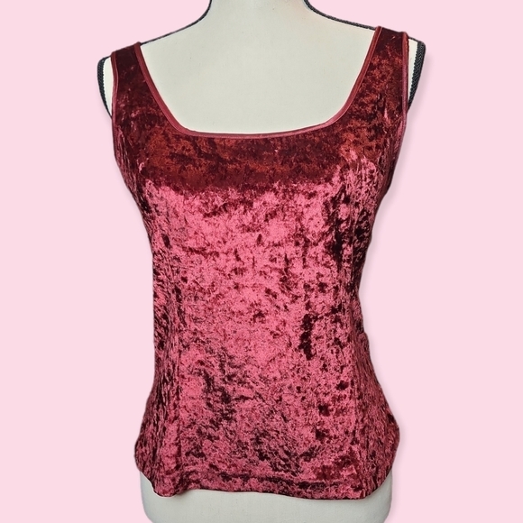 Victoria's Secret Tops - Y2K Crushed Velvet Tank Top Size Large